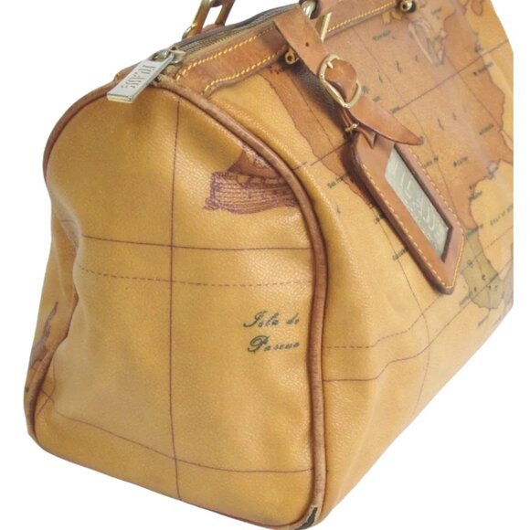 Authentic Alviero Martini Prima Classe Geo Classic Map Satchel Hand Bag - Picture 5 of 15